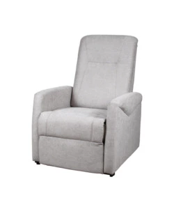 POLTRONA MASSAGGIANTE BELLAHOME "SIENA" CON RECLINER ELETTRICO IN TESSUTO GRIGIO, 75X93X105 CM